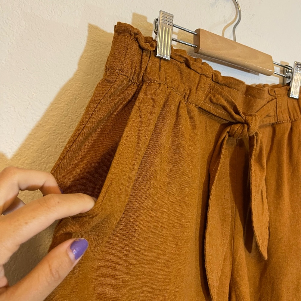 NWT Lucky Brand Tie Front Linen Shorts XS - Picture 5 of 7
